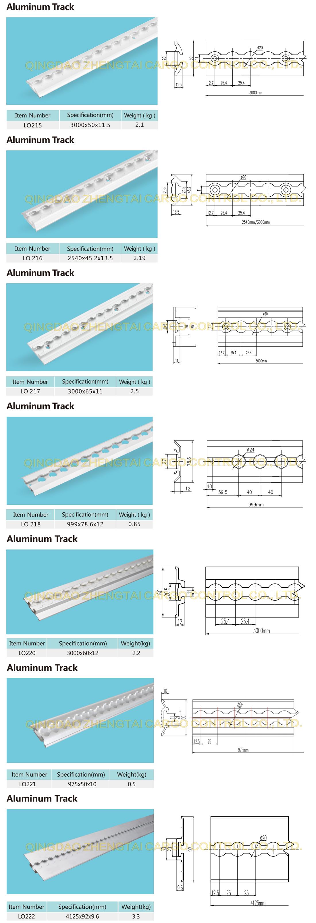 Aluminum Track Series